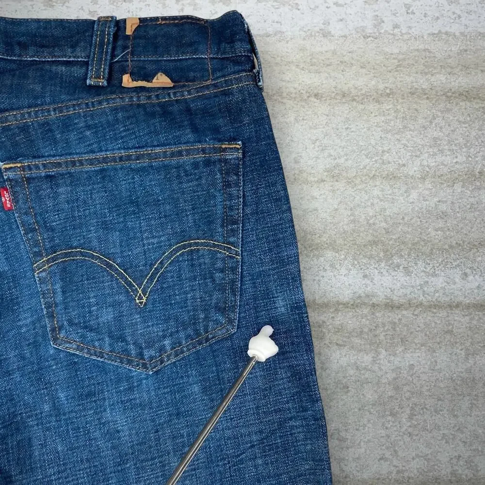 Vintage Y2K Levis Jeans 501 38x30 Regular Straight Leg Fit Dark Wash Button Fly